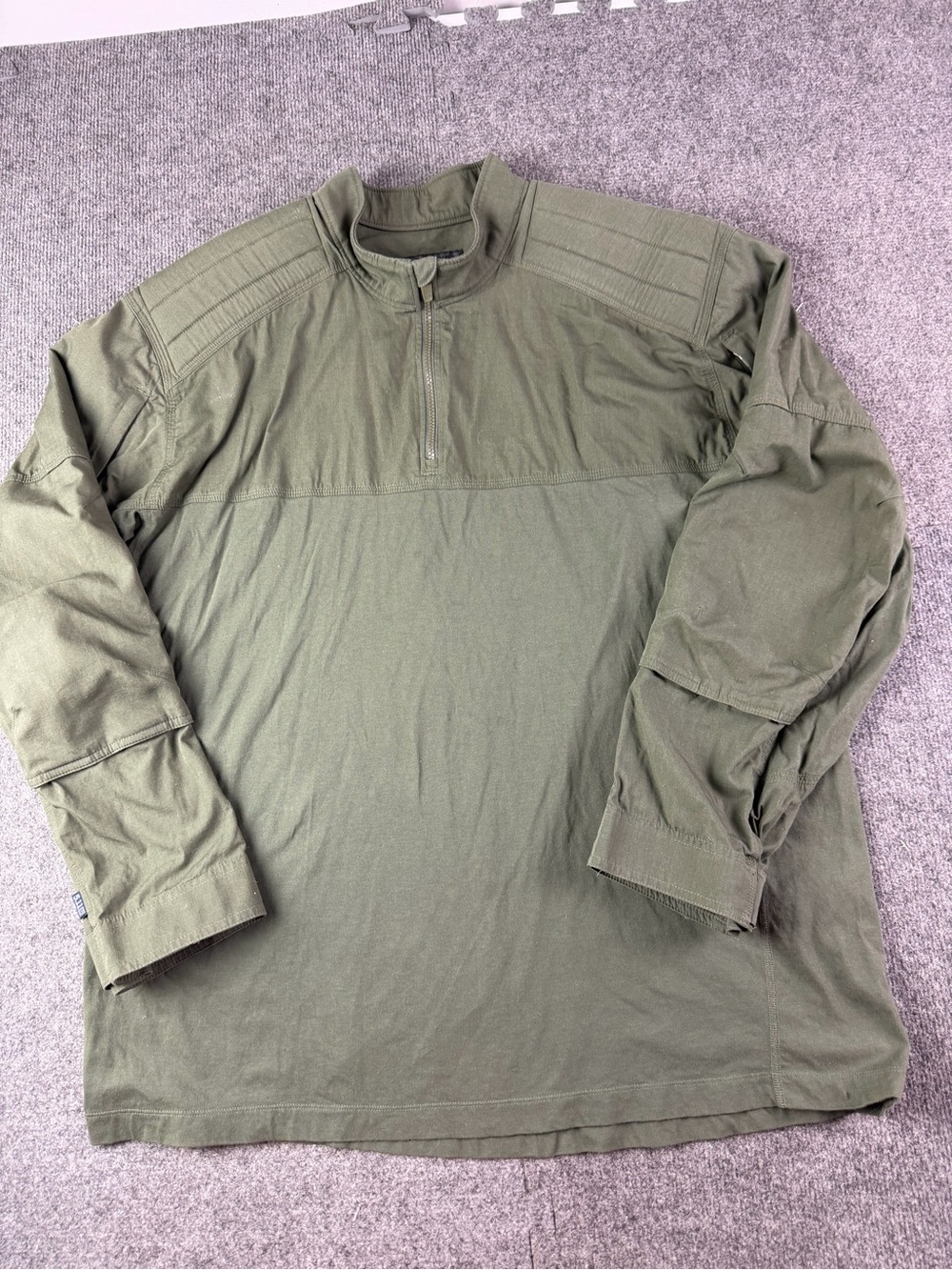 5.11 Tactical Mens Cotton Blend 1/4 Zip Padded Shoulder Pullover Shirt Size XXL